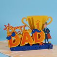thumbnail image 4 of Super Dad Pop Up Card - 3D Best Dad Greeting Card for Father's Days, Anniversary, Birthday, 4 of 7