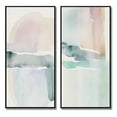 thumbnail image 2 of Designart "Pastel Tranquility in Serene Shades I" Abstract Liquid Ink Framed Wall Art Set Of 2 - Modern Blue Frame Gallery Set For Office Decor, 2 of 6