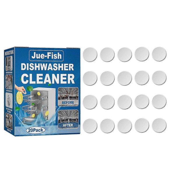 Jue-Fish dishwasher cleaning tablets decontamination degreasing scale cleaning tablets dishwasher cleaning special maintenance tablets
