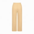 thumbnail image 5 of NOLDARES Girl's Baggy Sweatpants Lightweight Straight Leg Athletic Pants with loose Pockets(Yellow,7-8 Years), 5 of 5