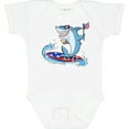 thumbnail image 3 of Inktastic Fourth of July Shark Surfing Boys or Girls Baby Bodysuit, 3 of 5