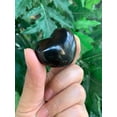 thumbnail image 5 of Shungite Gemstone Hearts, Polished Shungite Puffy Hearts, Shungite Palm Stone, Shungite Heart (1 Heart), 5 of 9
