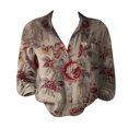 thumbnail image 4 of Bovemsi Women Cotton Shirt Printed Fashion Down Shirts Casual Tops Long Sleeve Blouse, Yellow Women's Summer Shirts, XXL, 4 of 4