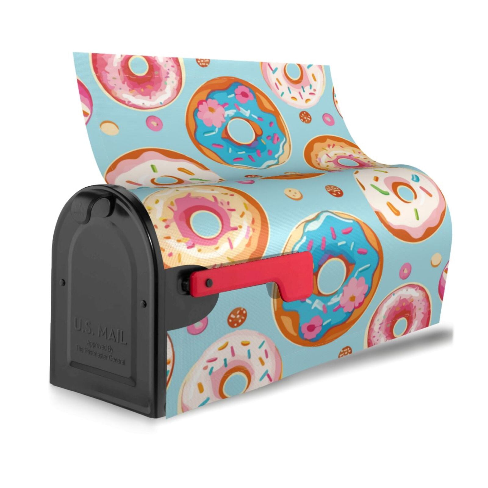 Xecao Colorful Donut for Mailbox Cover with Magnetic Strips, Waterproof and Sunscreen, Adds a Decorative Touch to Your Garden Yard.