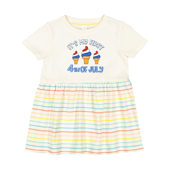 Inktastic It's My First 4th of July Girls Baby Dress
