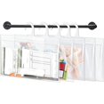 thumbnail image 3 of 5Pcs Storage Pouch Transparent Visible Plastic Bedroom Cabinet Hanging Hook Bag Stationery Organizer Daily Use, 3 of 8