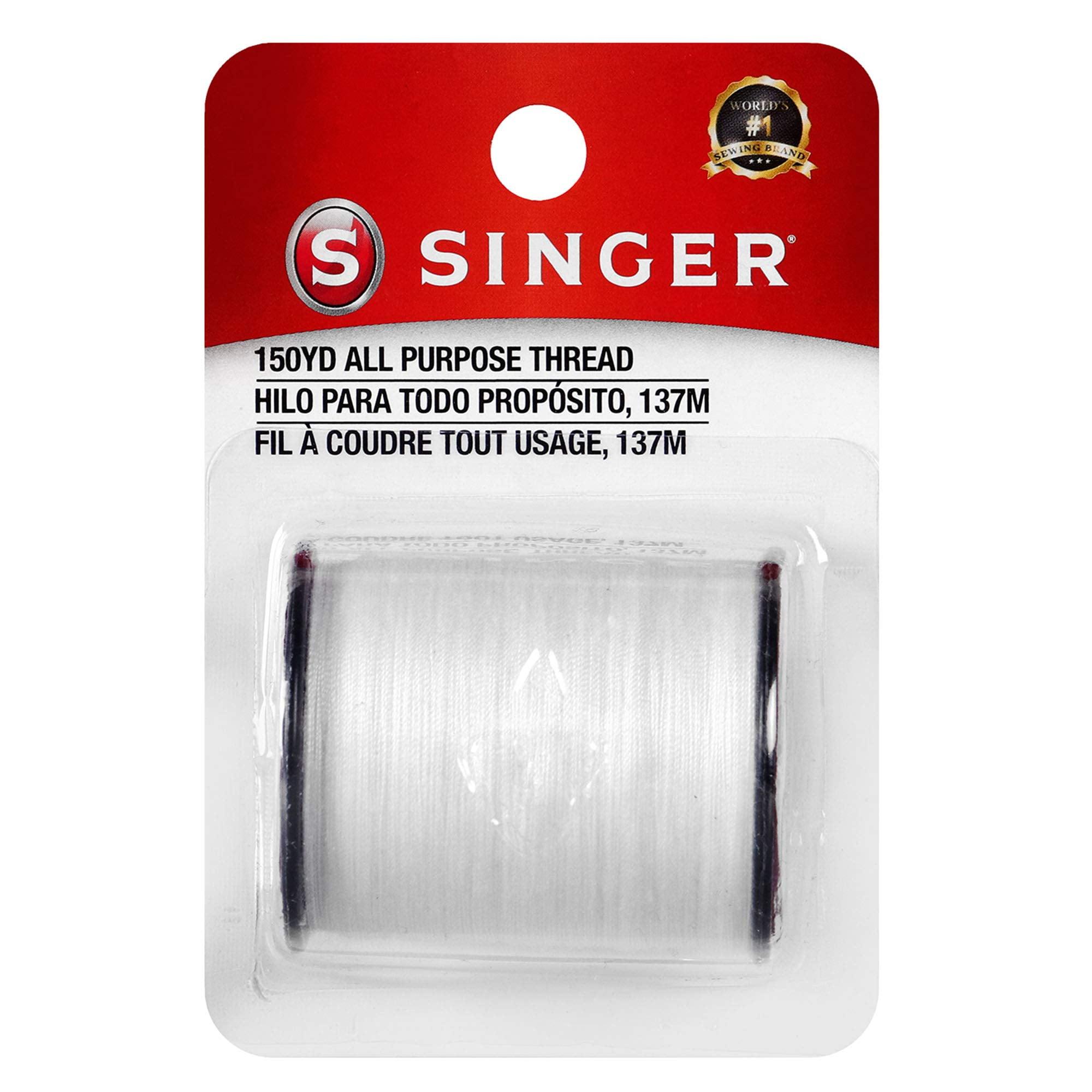 Singer All-Purpose Polyester Thread 150yd-White (Pack of 32)