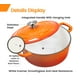 thumbnail image 4 of Horno holandés de hierro fundido esmaltado EDGING CASTING, 5.5 cuartos, redondo, con tapa y doble asa para hornear pan, apto para horno hasta 260 °C, color naranja, 4 of 5
