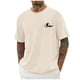 thumbnail image 1 of Camisetas de Manga Larga para Hombre Impresión de Algodón Cuello Redondo Moda Casual Camiseta de Manga Corta, Top de Verano Suave, 1 of 6
