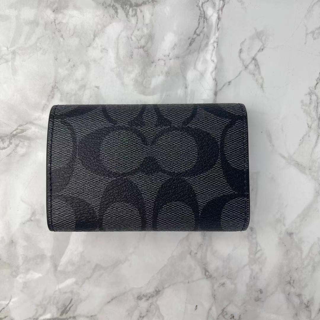 Coach F78675 Five Ring Key Case In Signature Canvas In