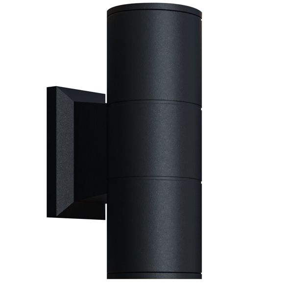 Strak Applique Murale Extérieure à DEL Noir Mat 3CCT Sélectionnable pour Porche et Patio