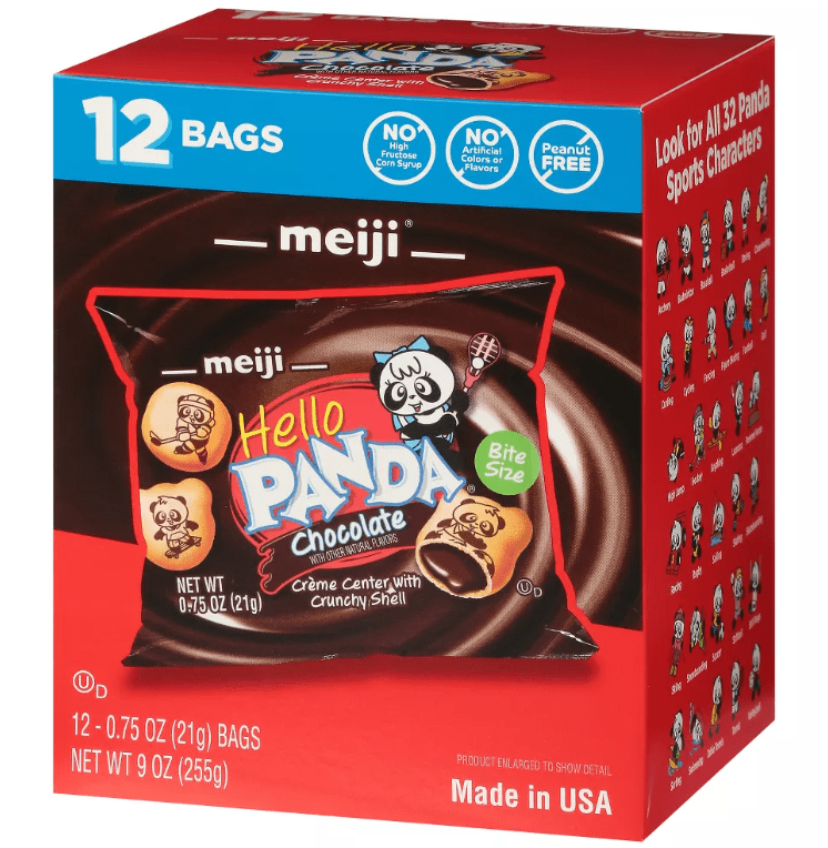 Meiji Hello Panda, Chocolate Snack Box, 9oz/12ct, Fun Treat