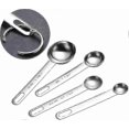 thumbnail image 3 of Stainless Steel Measuring Spoons Set, 4-Piece Kitchen Tool for Dry Ingredients Measurement, 3 of 5