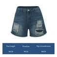 thumbnail image 3 of Pantalones cortos rectos con agujeros de mezclilla de estilo europeo y americano de moda urbana de verano para mujer, 3 of 5