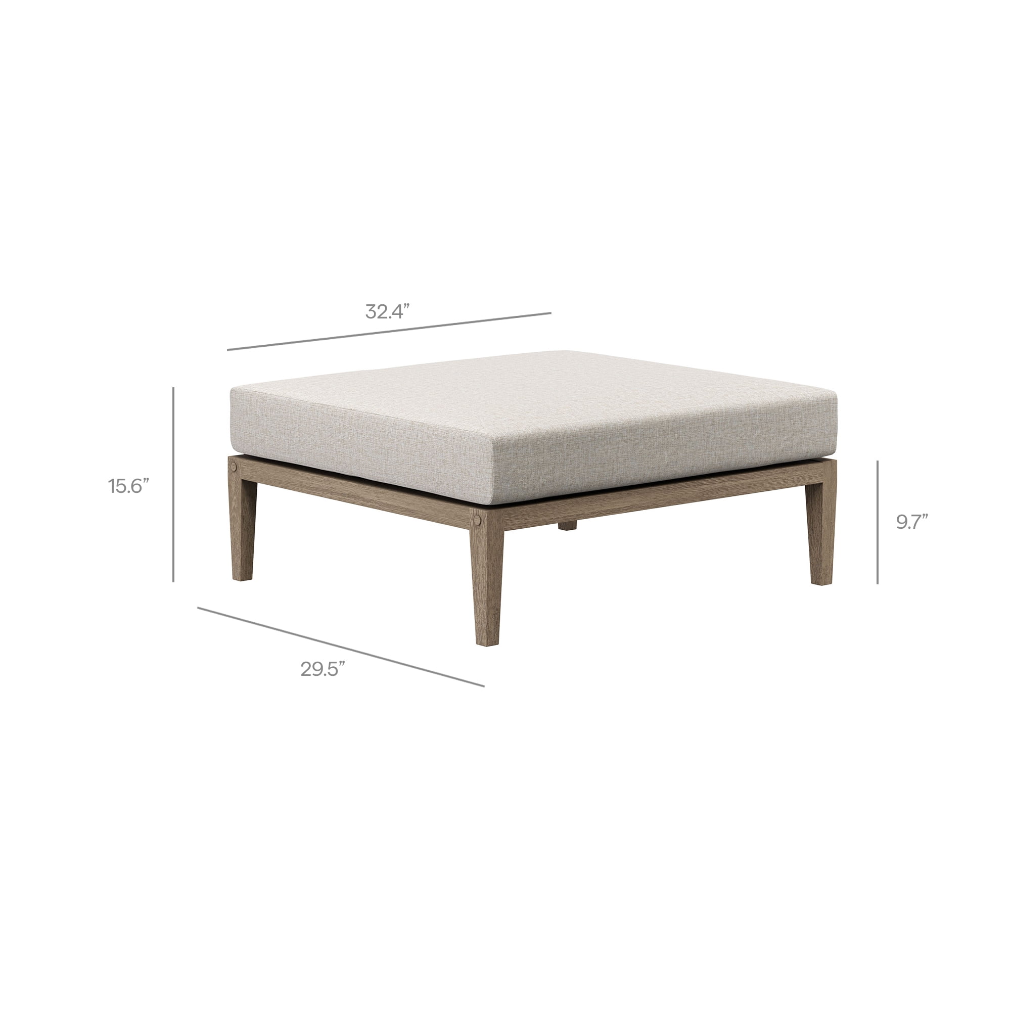 Modway Northlake 5-Piece Outdoor Teak Wood Furniture Set in Weathered Gray Pebble