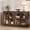 Brown, variant on 4-Door Large Storage Sideboard Buffet Cabinet with Glass Doors,Arched Cabinet with Adjustable Shelves for Kitchen,Dining Room and Living Room