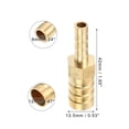 thumbnail image 5 of Unique Bargains 4Pcs 12mm - 6mm Straight Shaped Hose Barb Fitting Brass Hose Fitting Connector, 5 of 6