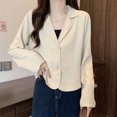 thumbnail image 1 of khaki Small Suit Jacket Women‘s Spring and Autumn 2024 New Korean Style All-match Design Sense Small Short Top, 1 of 7