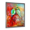 thumbnail image 2 of Designart 'Blue Tailed Bee Eaters Sitting On A Branch' Nautical & Coastal Framed Art Print, 2 of 4