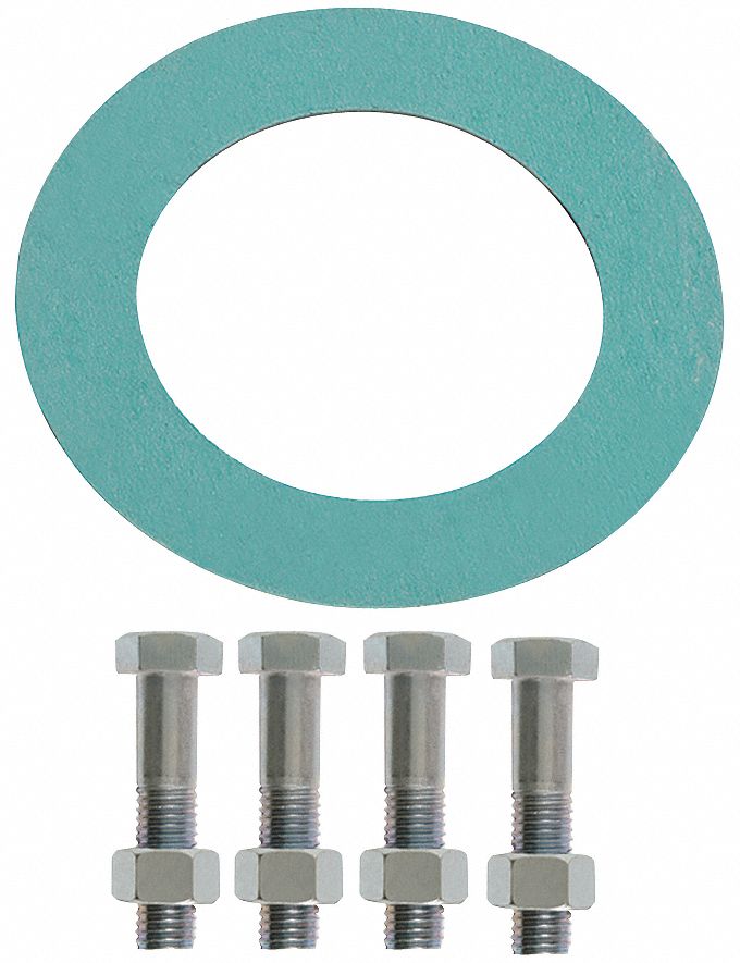 Aramid Fiber with Nitrile Binder Gasket, 53/8" Outside Dia., Blue