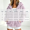 thumbnail image 3 of PRINxy Women's Cozy Sherpa Long Sleeve Hooded Full Zip Jacket with Drawstring and Side Pockets for Fall Winter Casual Purple XL, 3 of 7