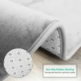 thumbnail image 3 of Clara Clark Set of 3 Absorbent Memory Foam Bath Mat Bathroom Rugs, 20x32, 17x24 and Contour Bath Rug, Silver, 3 of 6