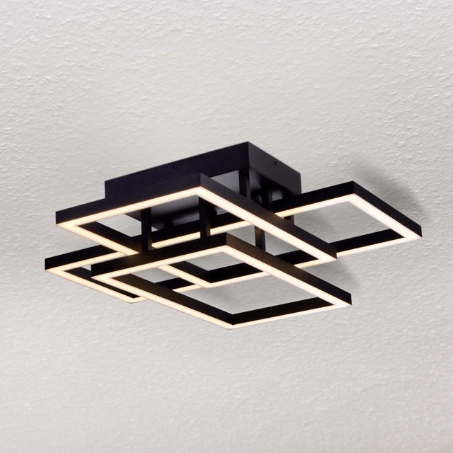 VONN Radium VRCF49103BL 28" Integrated LED Rectangular Ceiling Light Fixture, L x 27.5" W x 6.75" H, Black