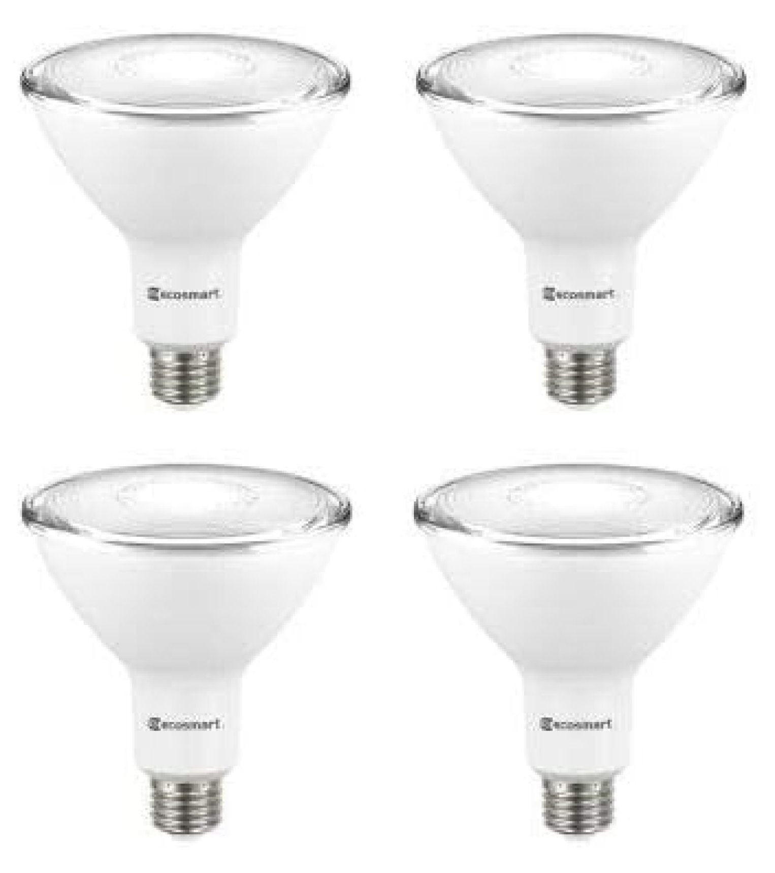 EcoSmart 90-Watt Equivalent PAR38 Non-Dimmable Flood LED Light Bulb Bright White (4-Pack)