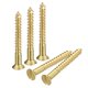 thumbnail image 1 of Latón Madera Tornillos, 25uds M4.5 x 40mm Ranurado Accionamiento Plano Cabeza Autorroscante Tornillo Avellanado para Carpintería Muebles, 1 of 6