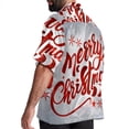 thumbnail image 3 of Christmas Font Men's Printed Button Down Short Sleeve Casual Summer Beach Shirt - Unisex, 3 of 6