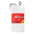 thumbnail image 1 of Calceta Infantil Atléticos para Niño Diseño Liso Blanco Talón Gris 3 Pares Talla 3-5, 1 of 4