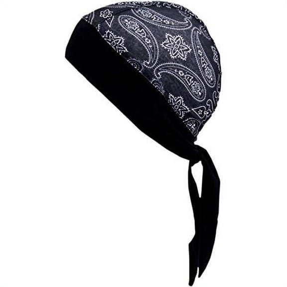 Schampa Stretch Headwrap Black Paisely