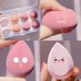 thumbnail image 3 of Juego de esponjas de maquillaje jinwen esponja de maquillaje Multicolor para todos Mousse de fresa, 3 of 5