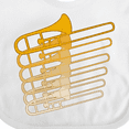thumbnail image 4 of Inktastic Trombone Line Boys or Girls Baby Bib, 4 of 4