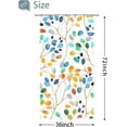 thumbnail image 5 of Stall Narrow Shower Curtain Sets Colorful Leaves Small Shower Curtain Dorm Half Size Waterproof Fabric Shower Curtain 36"×72" with 12 Hooks RV Bathroom Accessorie Decorations, 5 of 6