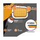 thumbnail image 3 of Plafon Rectangular 18 Led Arillo Gel Bisel Cromado 12-24v 2pz Belug, Naranja, 3 of 5