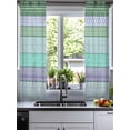 thumbnail image 2 of Purple Green Boho Sheer Curtains 39 Inch Length 2 Panels Set for Living Room/Bedroom, Vintage Ethnic Tribe Abstract Art Kitchen Curtains Grommet Semi-Sheer Curtains Window Treatments 27.5"x39"x2, 2 of 7