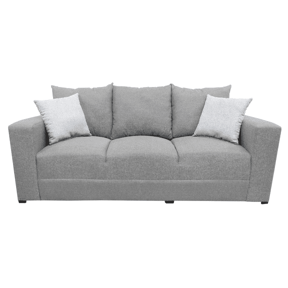 Sofa EL BAZAR STORE Miami Lino Gris Plata 3 Plazas Modular Moderno