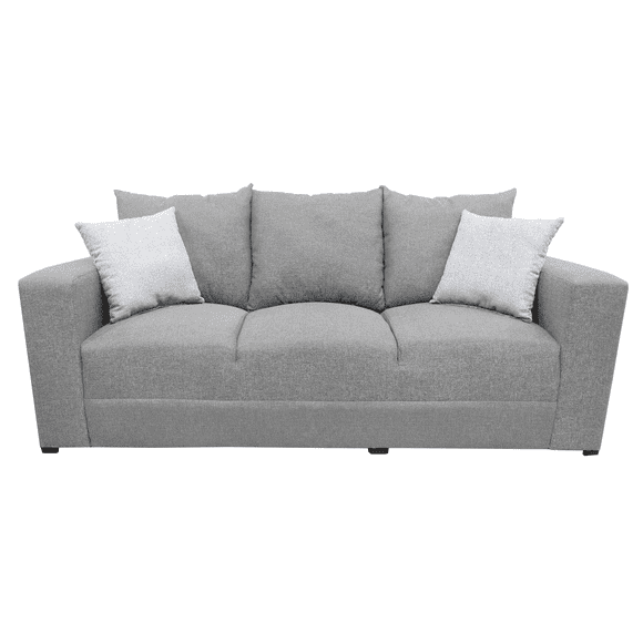 Sofa EL BAZAR STORE Miami Lino Gris Plata 3 Plazas Modular Moderno