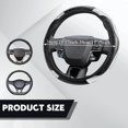 thumbnail image 2 of Car Steering Wheel Cover, 14.5-15 Inch Carbon Fiber Leather Elastic Car Steering Wheel Protector, Anti-Slip Steering Wheel Soft Cover Mats, Auto Accessories for Vehicles, White, 2 of 10
