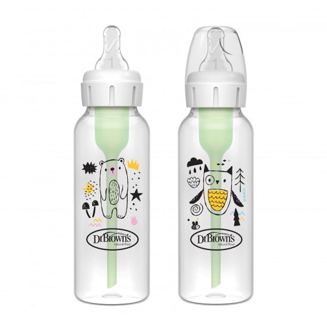 Set 2 Biberones Dr Brown’s Options Estándar 8 Oz/250 Ml Oso y Buho