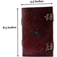 thumbnail image 5 of Doctor Strange Eye of Agamotto Embossed Handmade Stone Leather Journal Art Sketchbook Travel Diary with Vintage Lock Latch, 5 of 8
