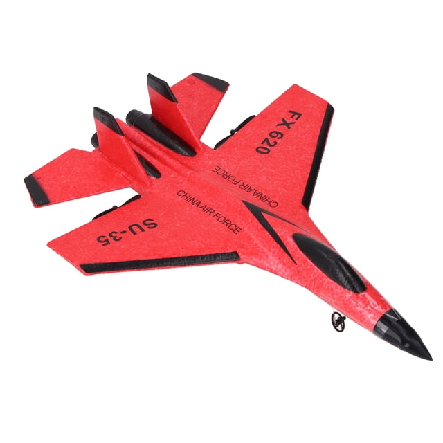 Planeador De Espuma RC, Avión De Control Remoto SU35 FX620 Modelo De Combate Planeador De Ala Fija Juguete Al Aire Para Niños Con Luces LED