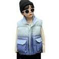 thumbnail image 3 of Esaierr Boys Vest Jacket for Kids Toddler Padded Warm Waistcoat Baby Gradient Color Zipper Sleeveless Coats Outside Thickened Undershirts for 1-12 Years, 3 of 9