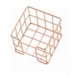 thumbnail image 2 of Desktop Wrought Iron Openwork Mesh organizer Basket - Sticky Notes Grid Holder, Rust-Resistant Metal Storage, Office Desk Accessory, Rose Gold, JKODE, 2 of 8