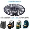 thumbnail image 3 of Air Fryer Replacement Parts, Round Grill Plate Crisper Plate for 3.7-4.0 QT Non-Stick Coating Air Fryer Accessories Air Fryer Rack Compatible with Gowise Chefman Dash Power, Dishwasher Safe, 3 of 7