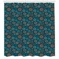 thumbnail image 3 of Ambesonne Flower Shower Curtain, Summer Illustration, 69"Wx75"L, Orange Dark Blue, 3 of 3