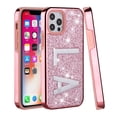 thumbnail image 2 of For iPhone 12, 12 Pro Case Embroidered Text Bling Glitter Chrome Hybrid Cover, 2 of 3