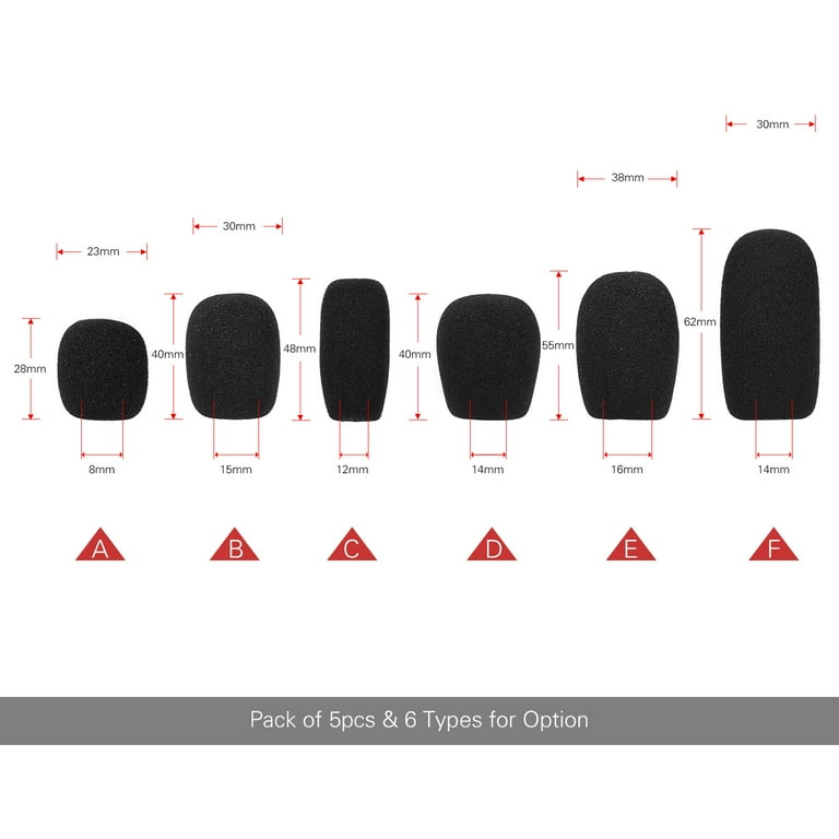 Mini Microphone Windscreens Mic Foam Covers for Lapel Lavalier
