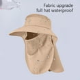 thumbnail image 4 of Chal de protección solar Sombrero de pescador con agujero de cola de caballo | Niños y adultos | Malla de poliéster transpirable | Ala ancha plegable | Mascarilla de cubierta facial | Ajustable, 4 of 7